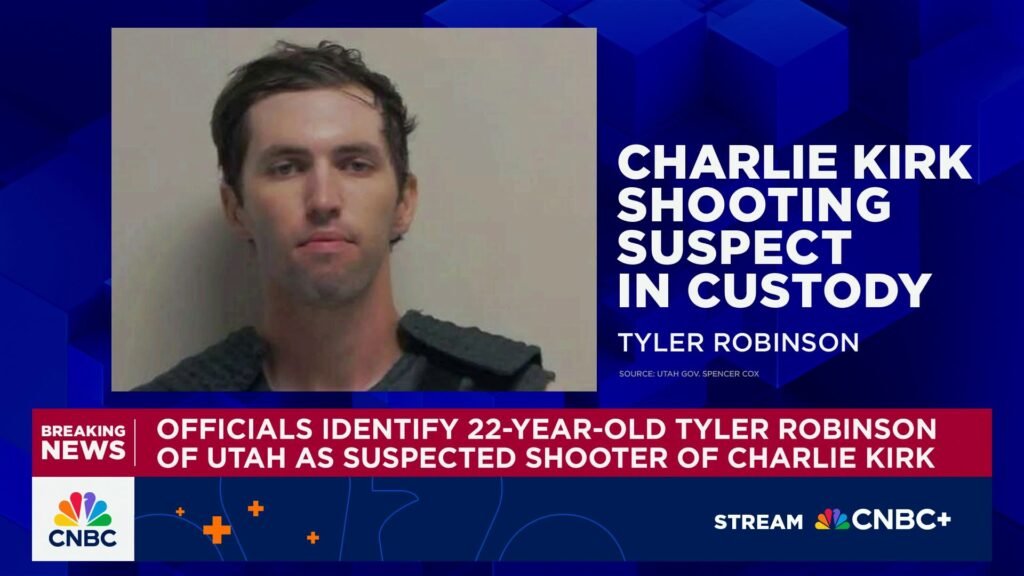 Charlie Kirk shooter: Officials identify Tyler Robinson as suspect after arrest